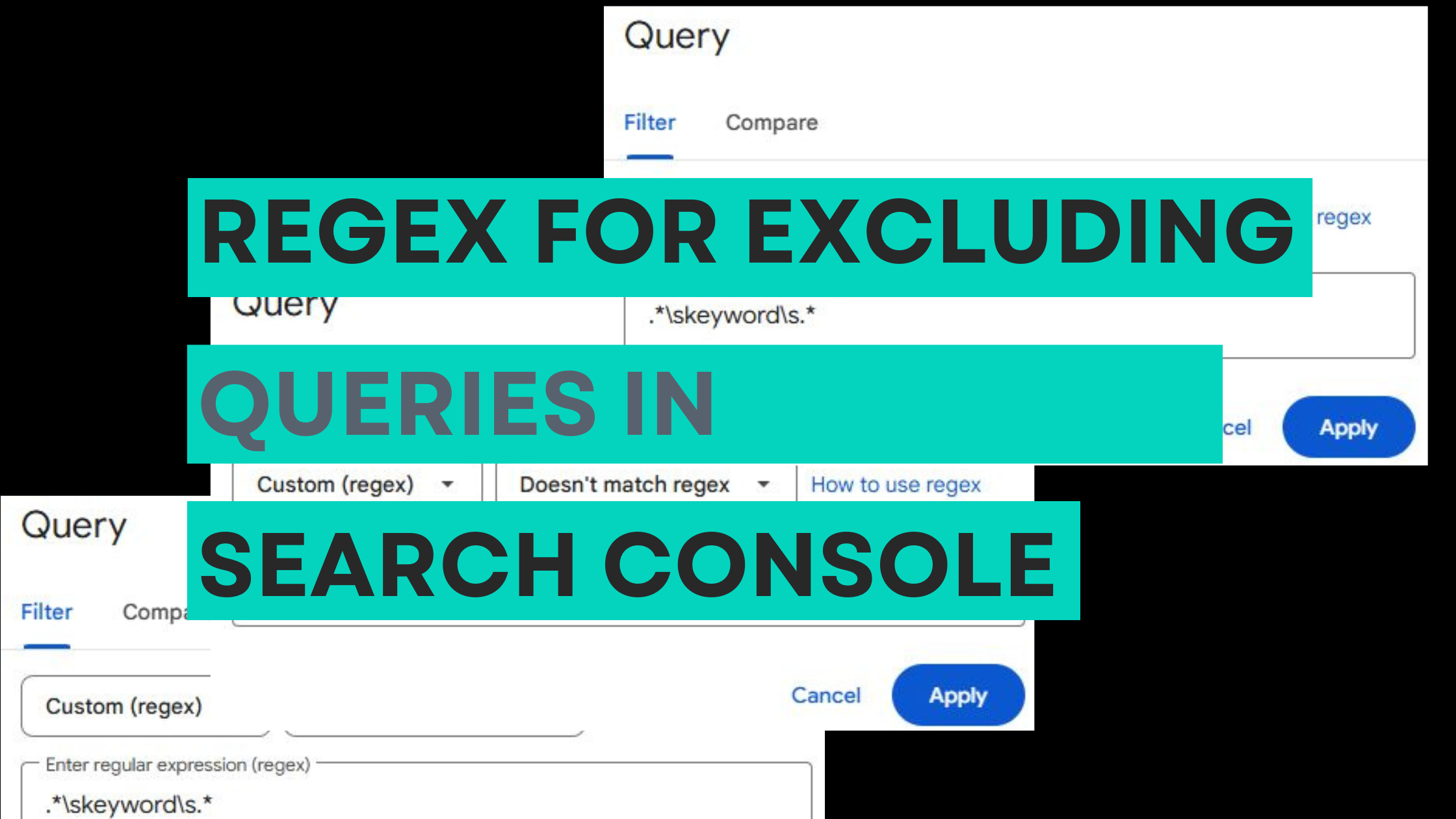 regex for excluding queries in google search console