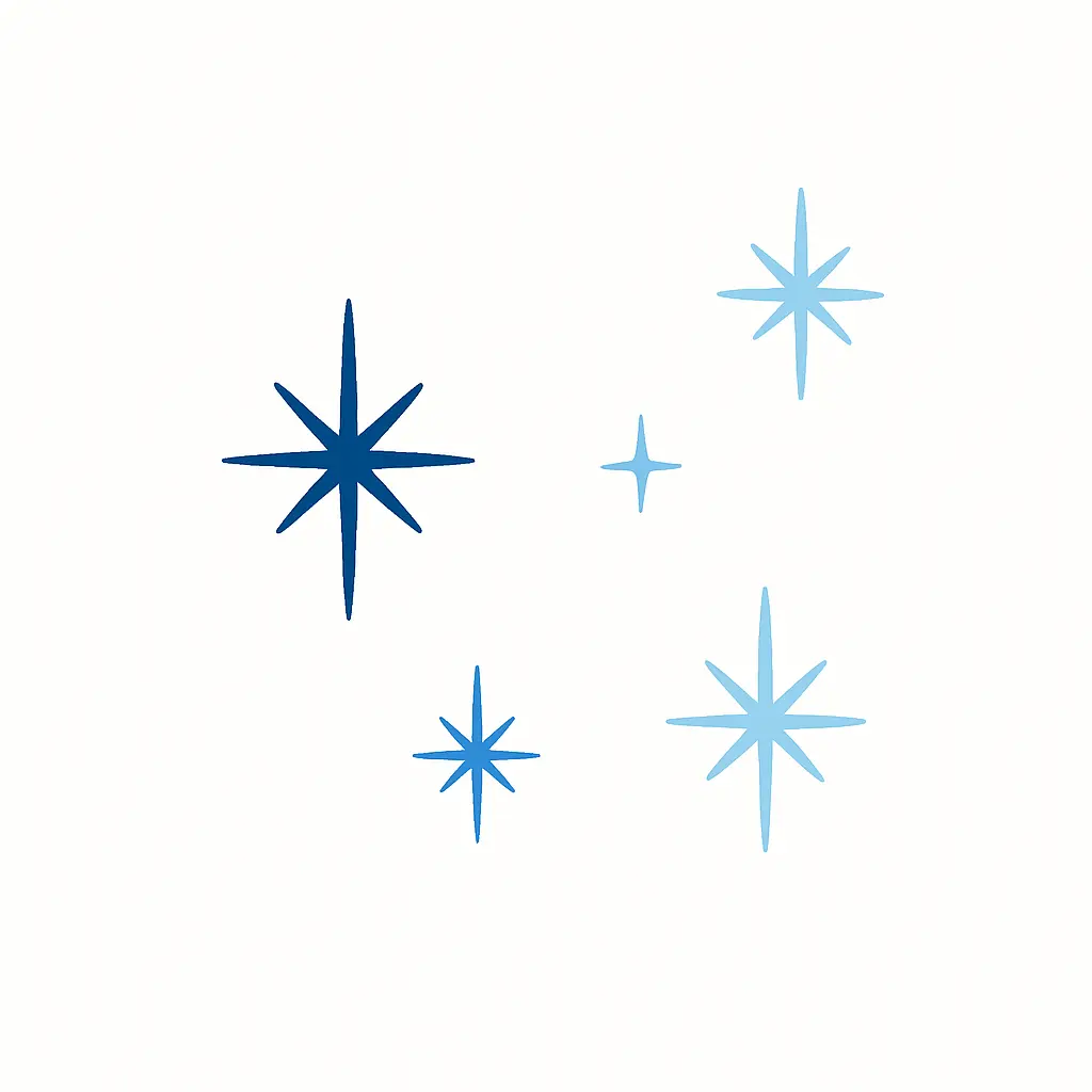 Blue stars header banner image - SEO Amy