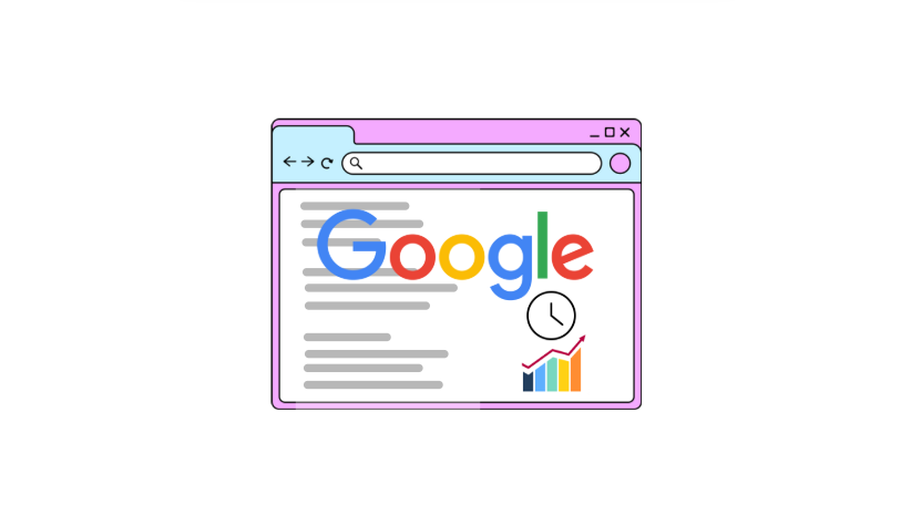 imagine showing the Google logo, with a search results page and increasing time icon to depict people spending more time on Google