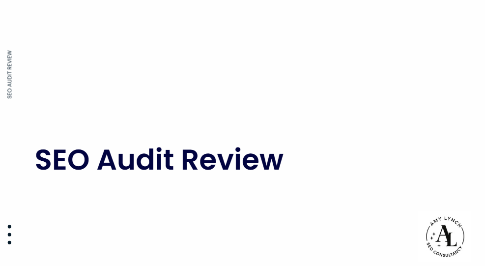 Example SEO audit findings deck cover